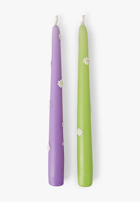 Anna and Nina Daisy Candles - Set of Two