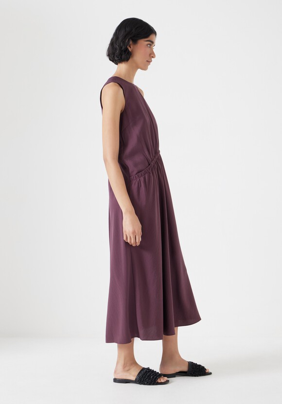 Linen midi dress woman pleated dress party dress (1312) Linen midi dress woman pleated dress party dress (1312)