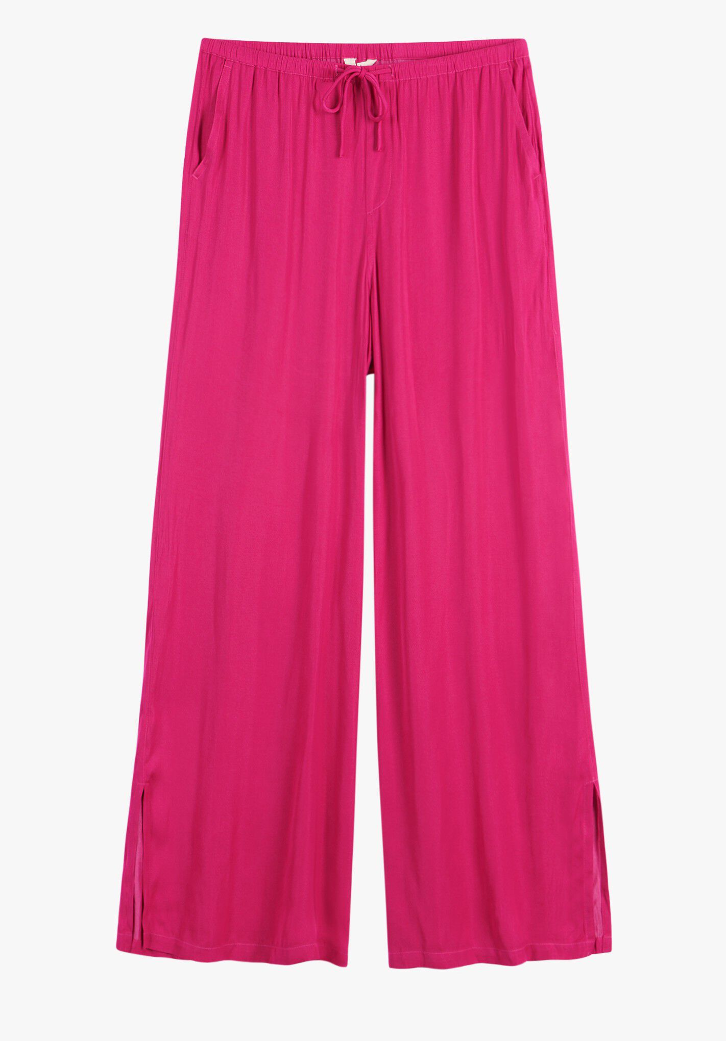 Wide Leg Satin Trousers