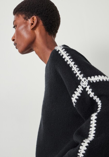 Whitney Wool Blend Stitch Detail Jumper