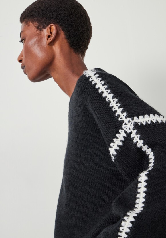 Whitney Wool Blend Stitch Detail Jumper