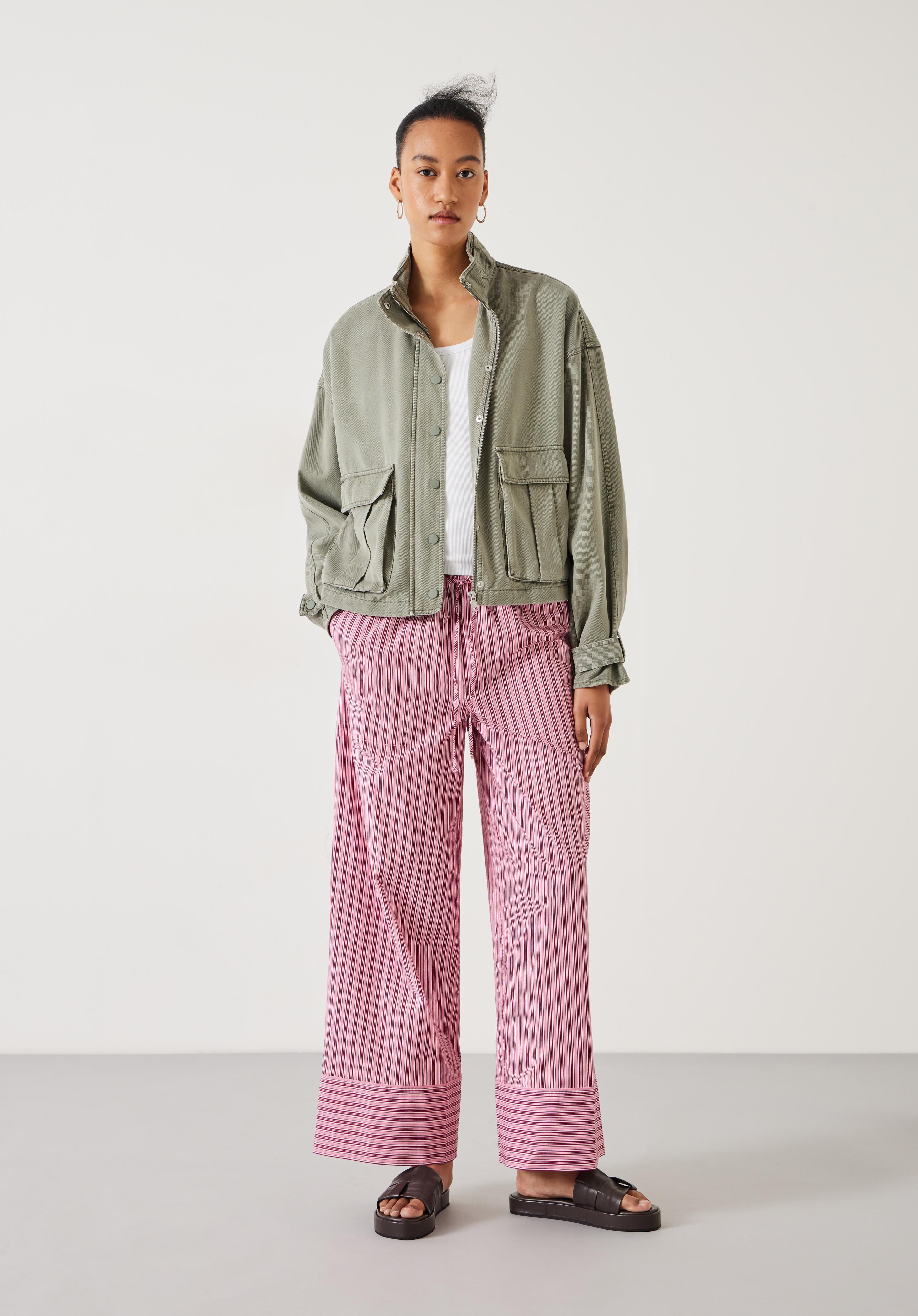 Santorini Striped Trousers Pink hush