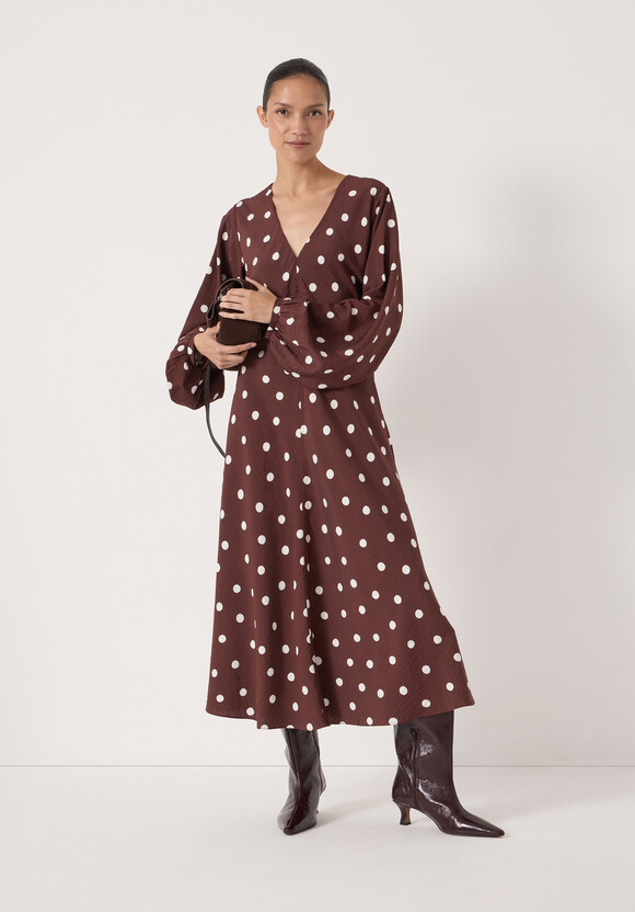 Grace V-Neck Long Sleeve Dress