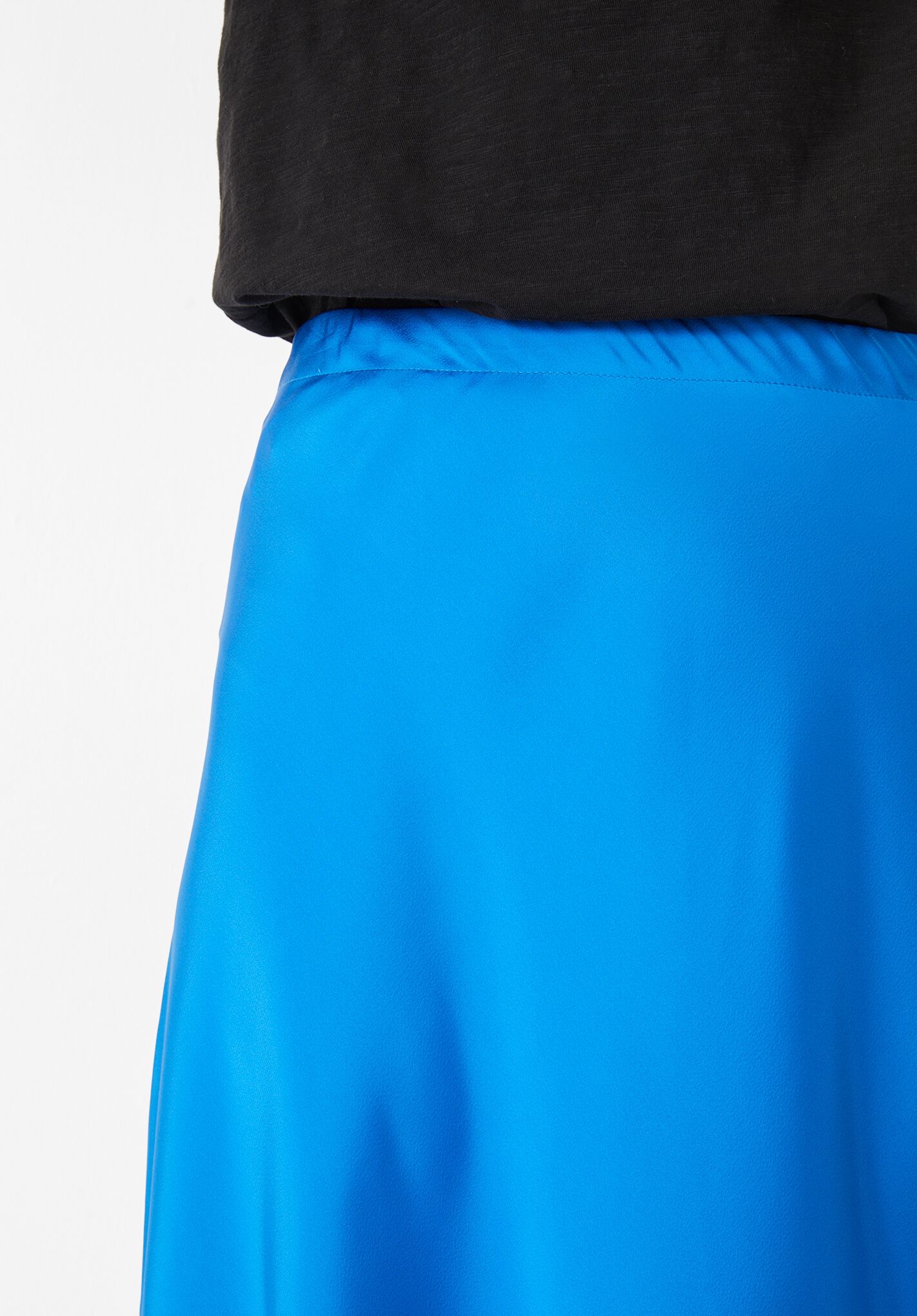 Royal blue satin skirt online
