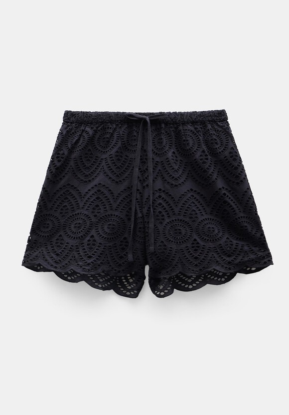 Margot Cotton Broderie Pull On Shorts