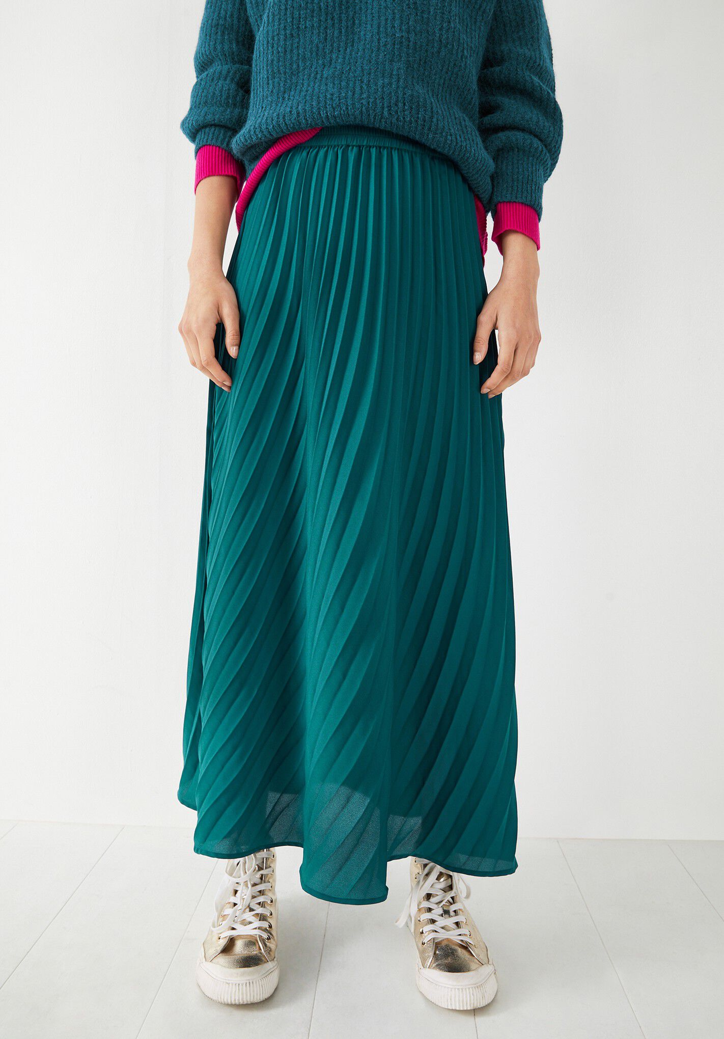 Hush green pleated skirt 2025