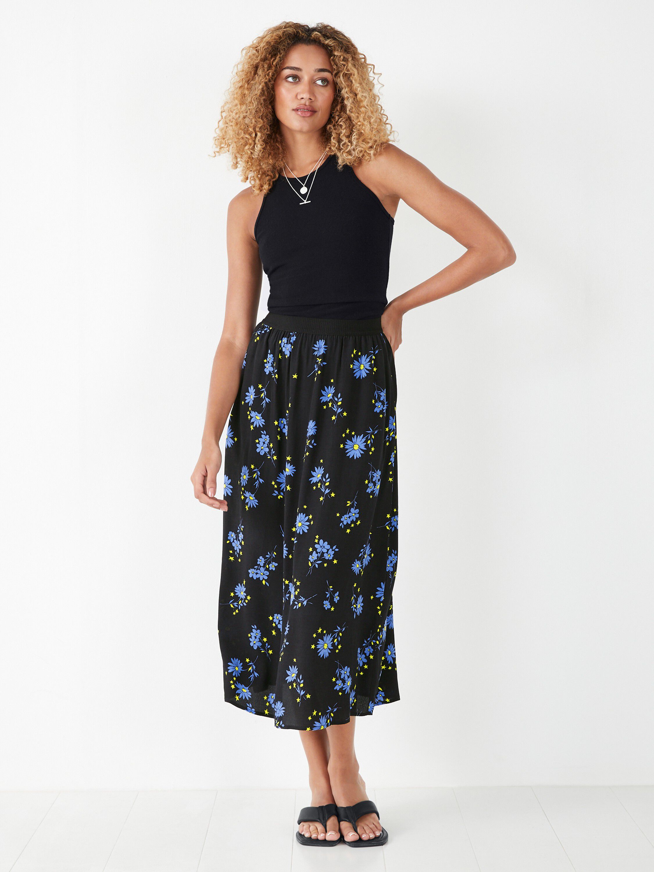 Skyler Midi Skirt Ditsy Daisy Star hush