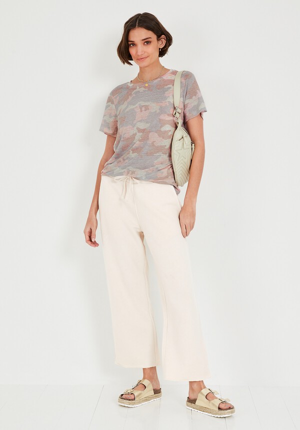 Cropped Wide Leg Joggers