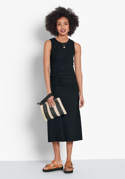 Judy Ruched Jersey Midi Dress