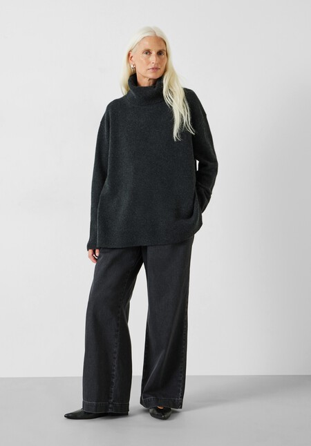 Cashmere Chunky Roll Neck Jumper