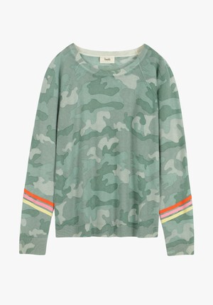 Rainbow Sleeve Camo Jumper