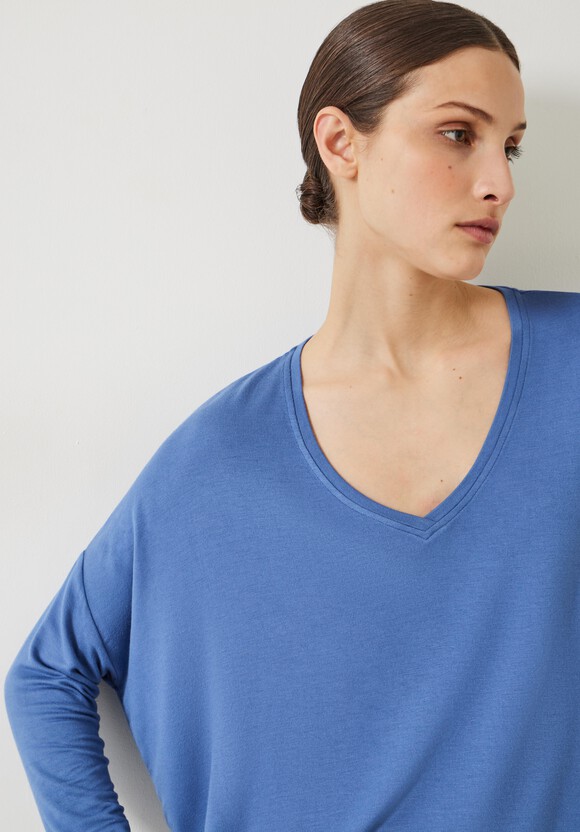 Gillian Wide Jersey V Neck Top