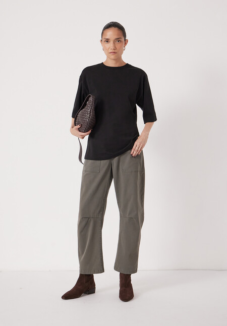 Zip Back Cotton T-Shirt