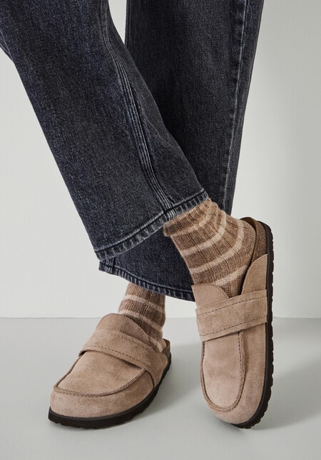 Wool Blend Stripe Socks
