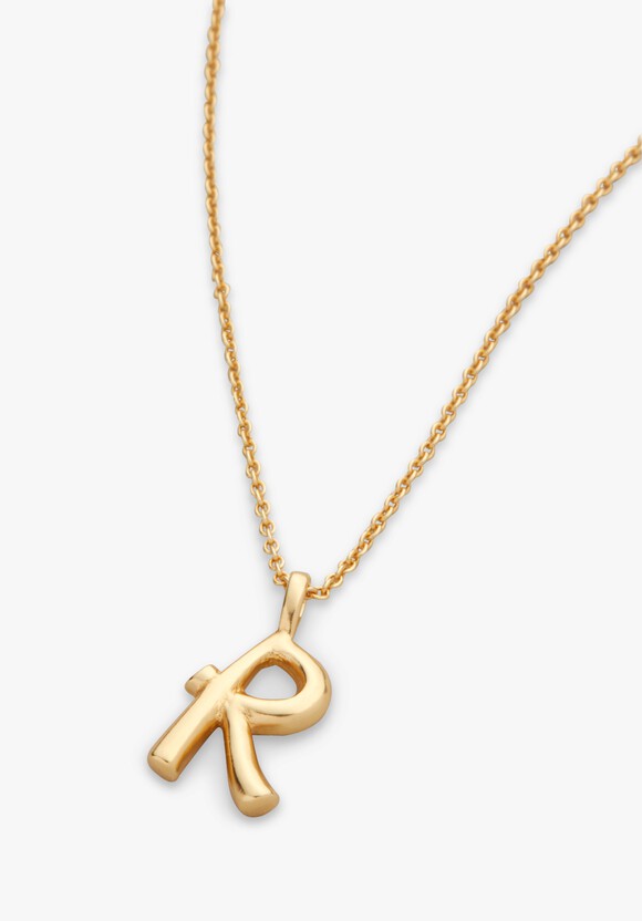 Gaia Letter Pendant Necklace