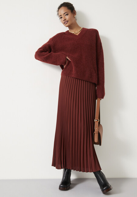 Aliah High V Wool Blend Jumper