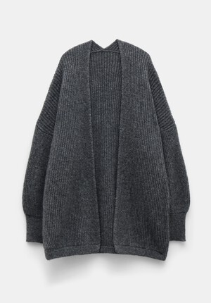 Loretta Longline Fluffy Cardigan With Alpaca