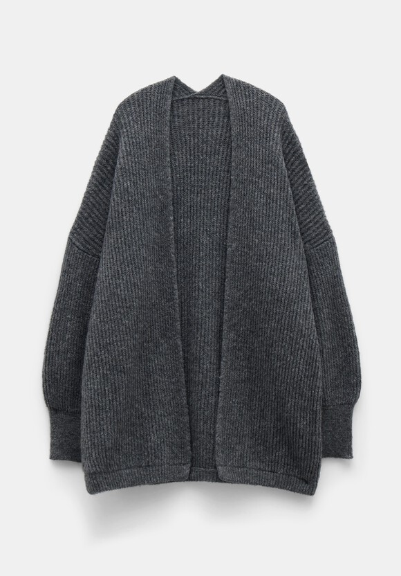Loretta Longline Fluffy Cardigan With Alpaca