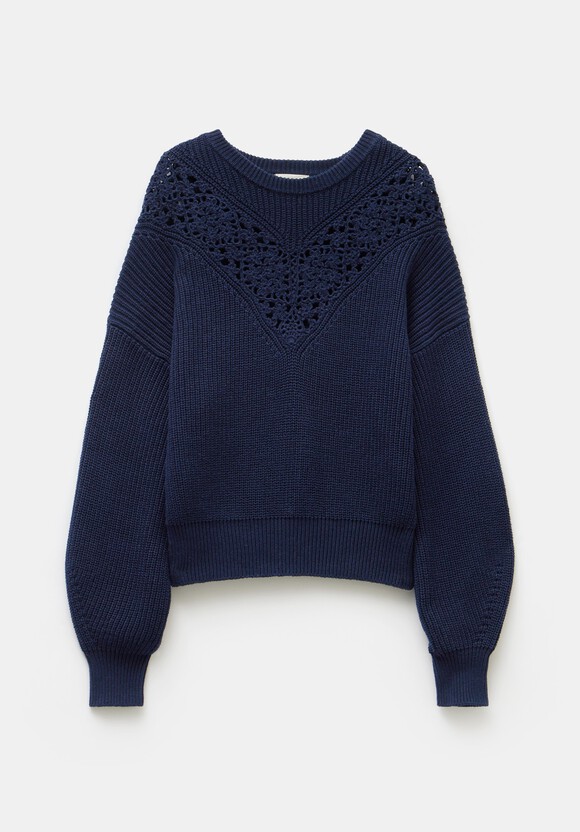 Louise Lace Insert Cotton Jumper