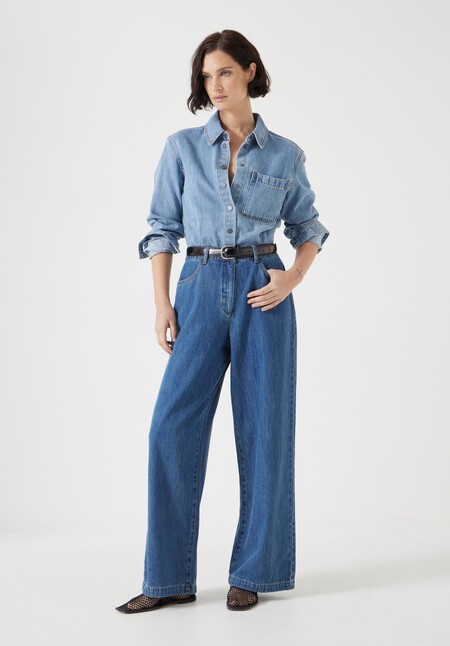 Two Tone Evelyn Denim Jumpsuit