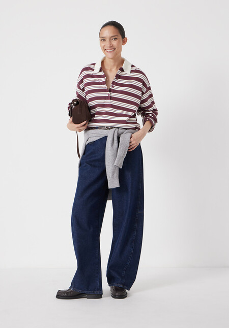 Striped Polo Top