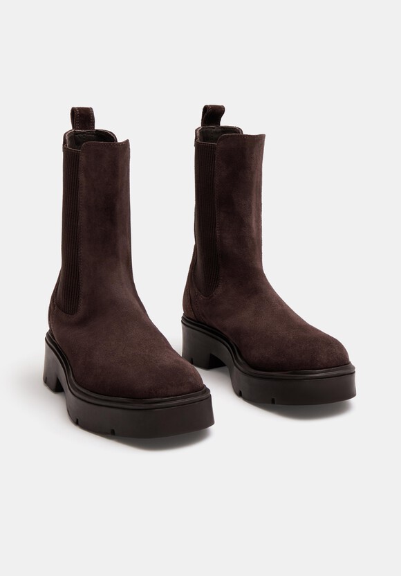 Chunky Suede Chelsea Boots