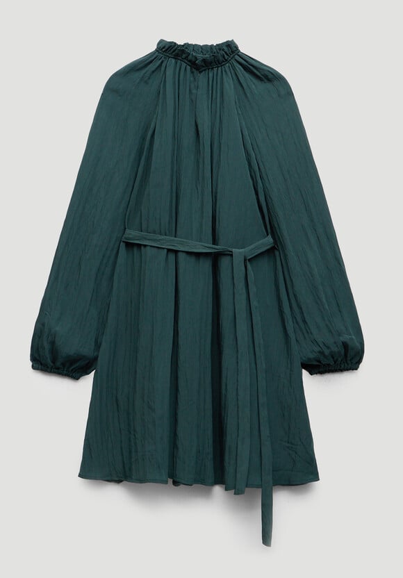 Ruffled Long Sleeve Mini Dress