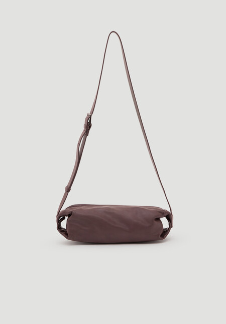 Leather Barrel Crossbody Bag