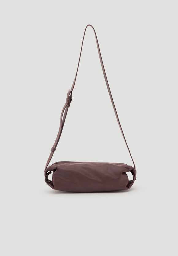 Leather Barrel Crossbody Bag
