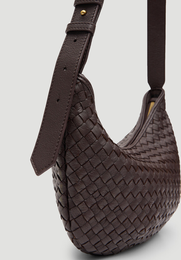 Leather Weave Crossbody Bag
