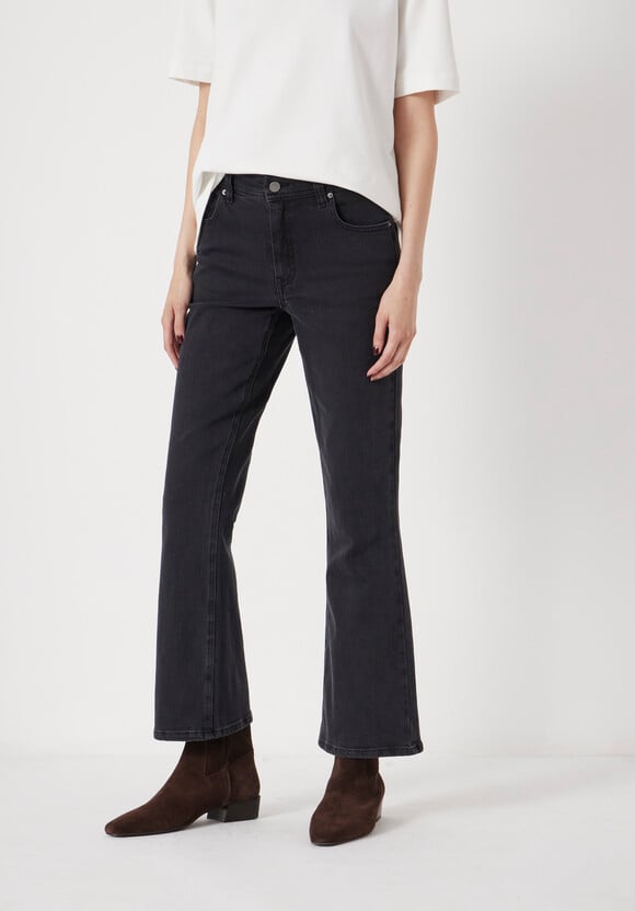 Eliana Cropped Mid Rise Bootcut Jeans