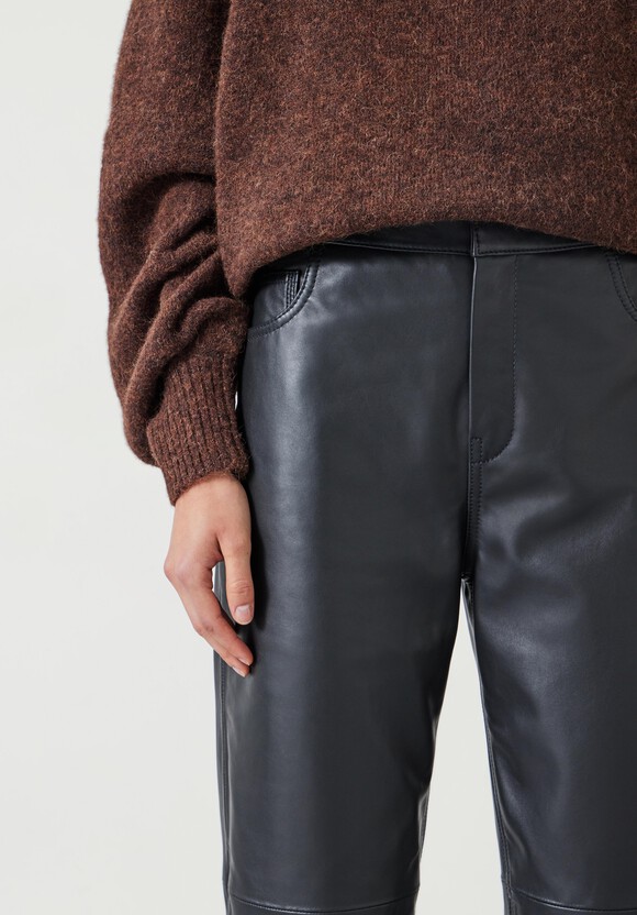 Colette Leather Straight Leg Trouser