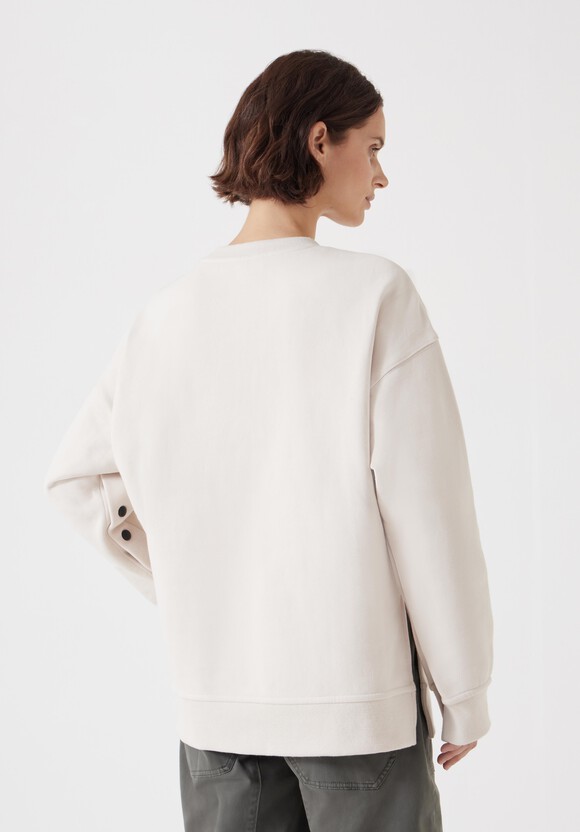 Popper Detail Sweatshirt