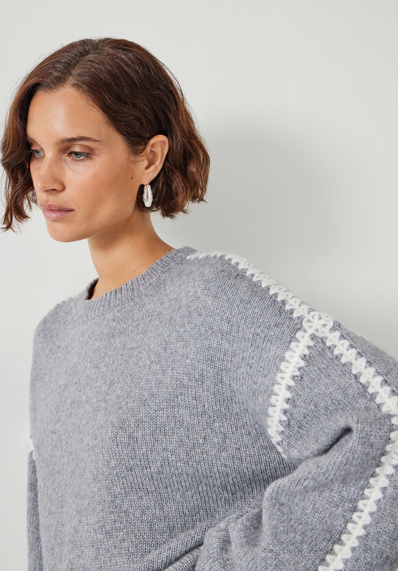 Whitney Wool Blend Stitch Detail Jumper