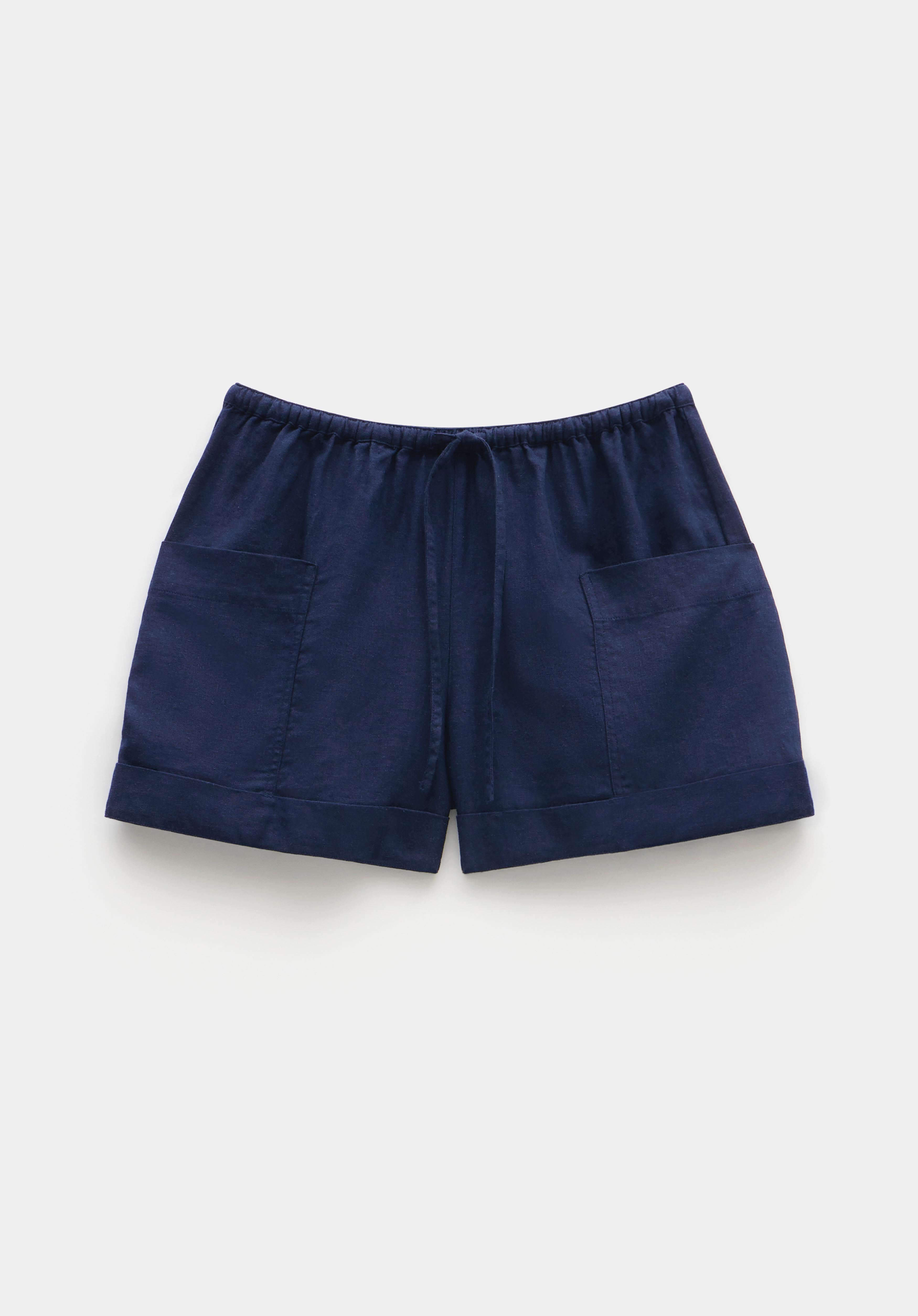 Nova Linen Cargo Short Midnight Navy hush