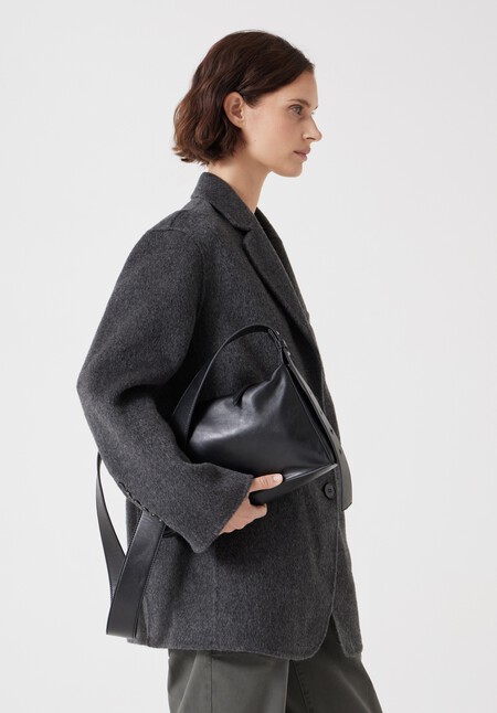 Cleo Minimal Leather Crossbody Bag