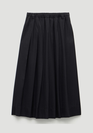 Ivy Pleated Wool-Blend Midi Skirt