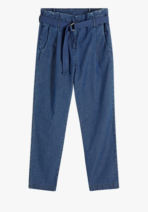 High Waist Chambray Trousers