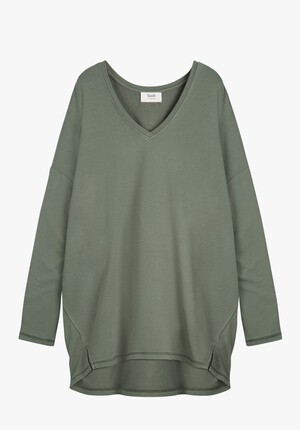 V Neck Wide Jersey Top