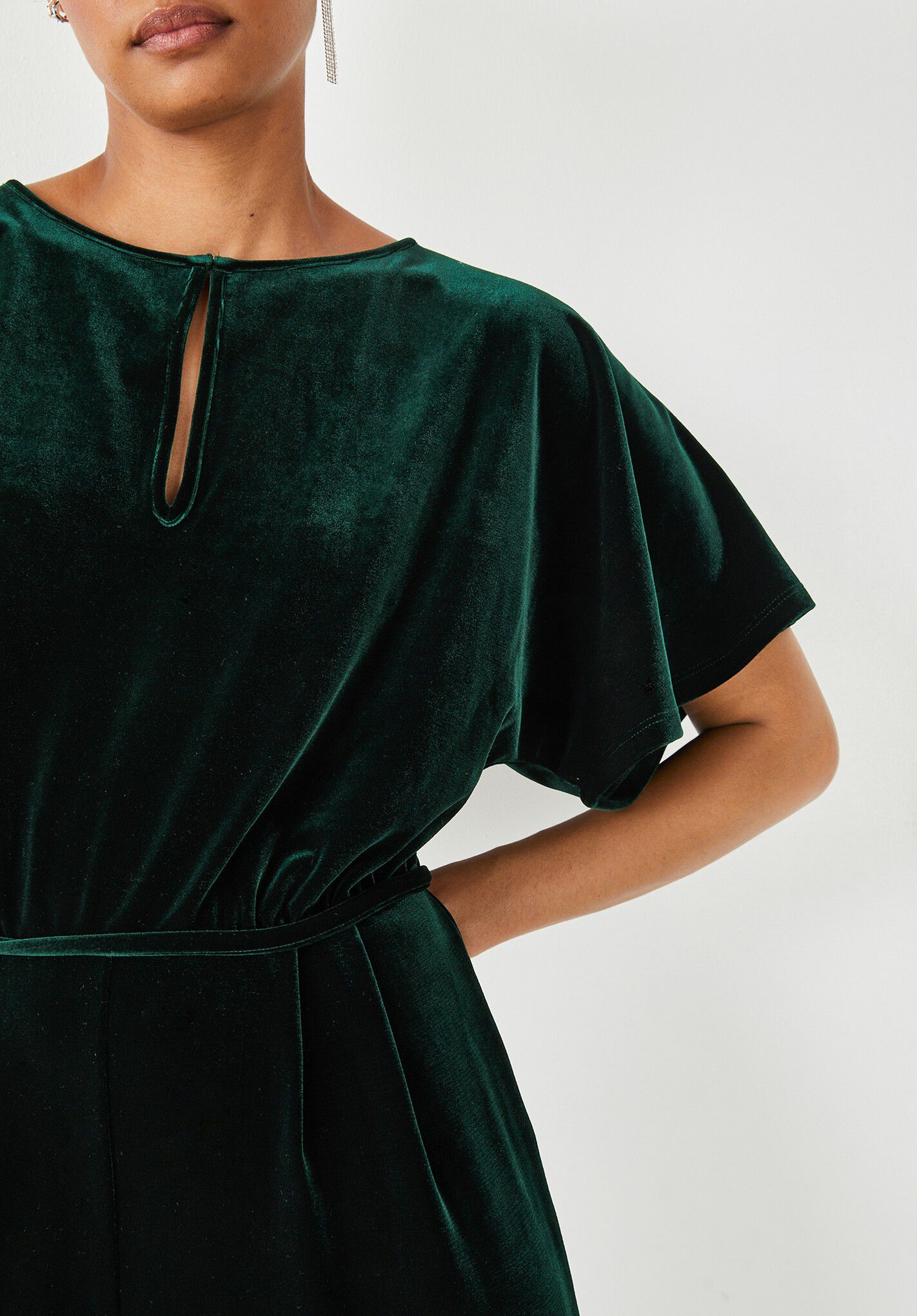 Cordelia Velvet Jumpsuit Green hush