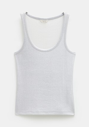 Alyssa Metallic Rib Vest