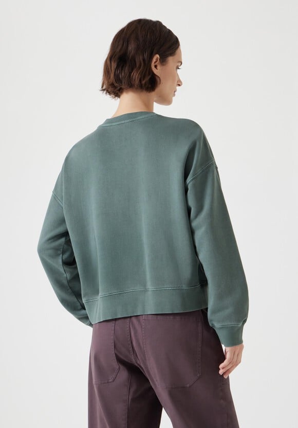 Asymmetric Layered Washed Sweatshirt