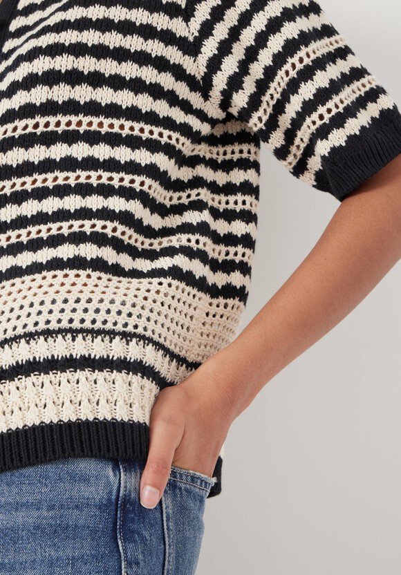 Mono Stitch Short Sleeve Cardigan