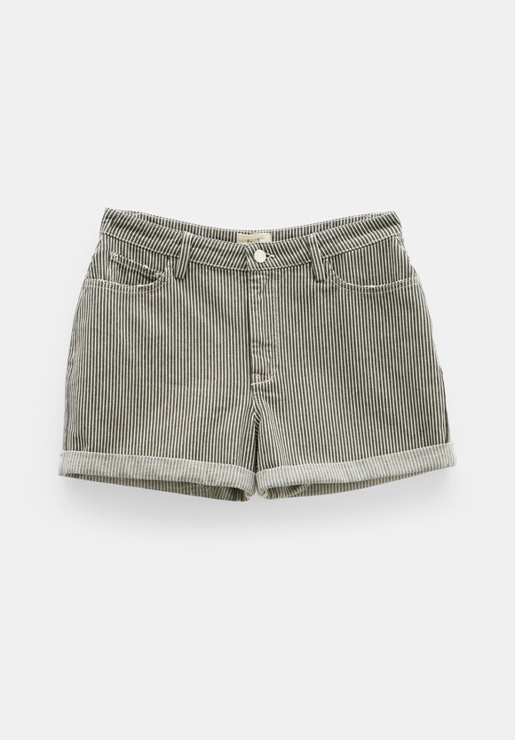 Amalia Stripe Denim Shorts