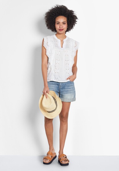 Malena Broderie Top