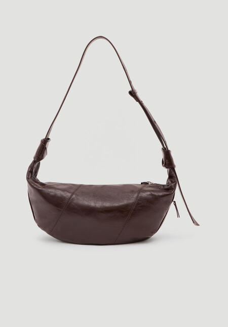 Oversized Leather Crescent Bag