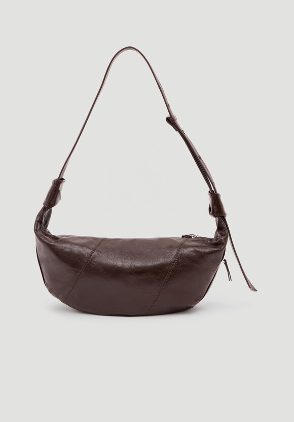 Oversized Leather Crescent Bag