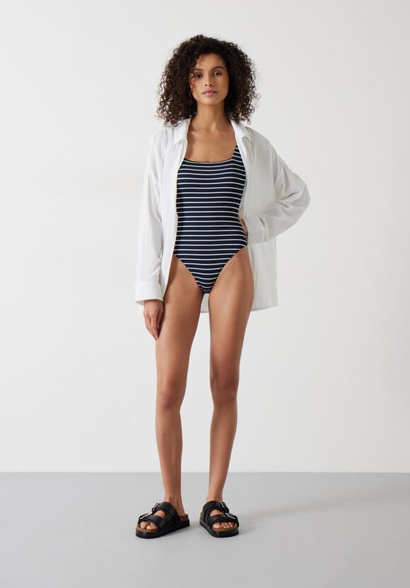 Lola Stripe Scoop Swimsuit