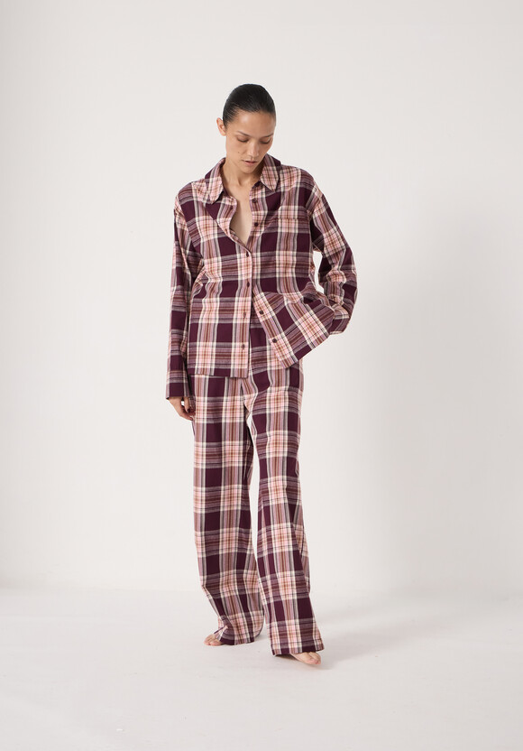 Brushed Cotton Check Print Pyjamas