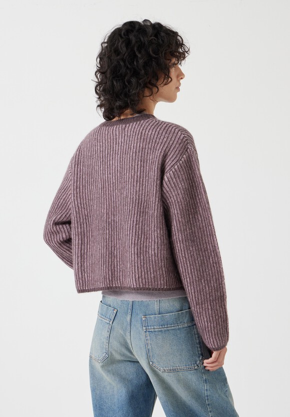 Opal Tonal Stripe Wool Blend Cardigan